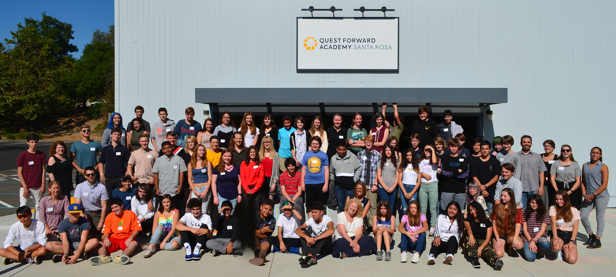 Quest Forward Academy Santa Rosa on their first day of school 2019.