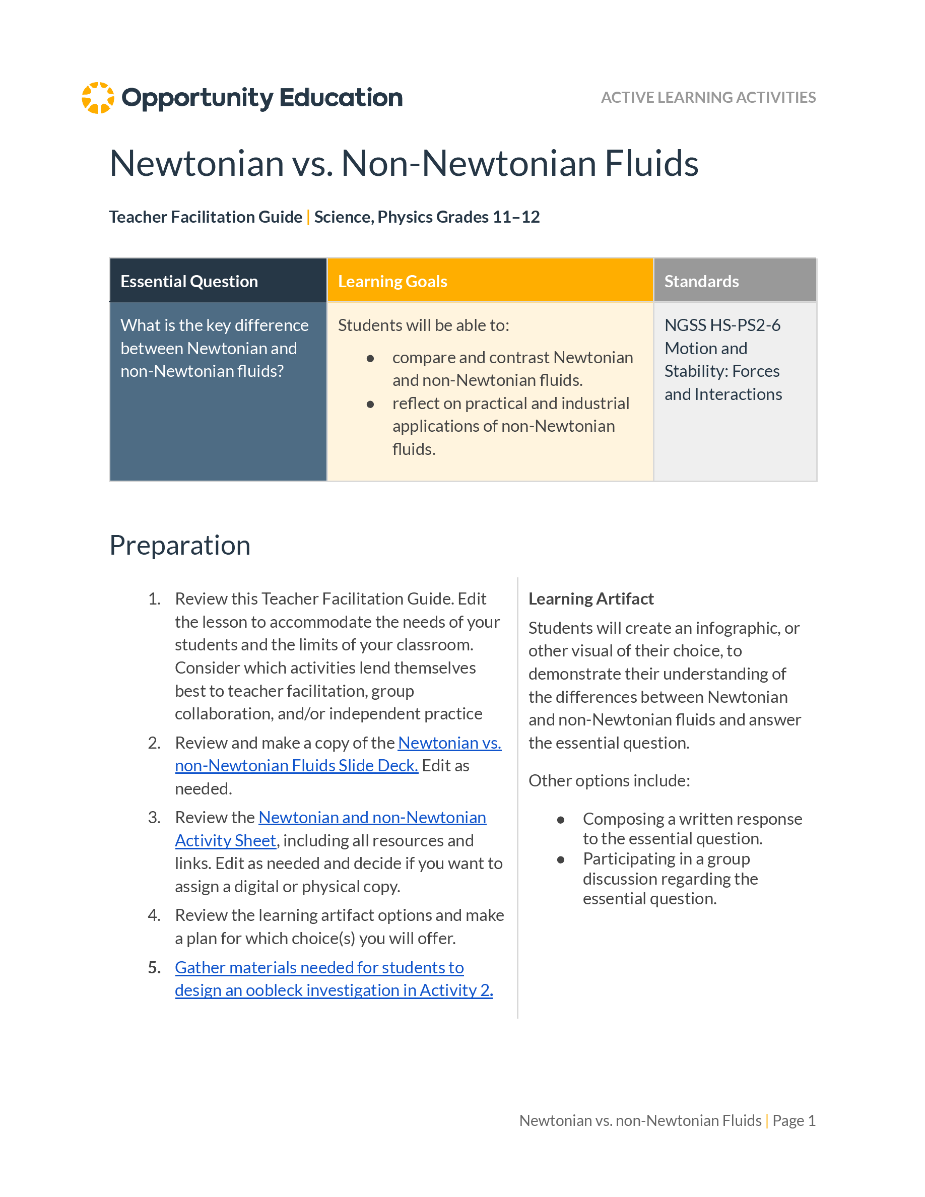 Newtonian vs. Non-Newtonian Fluid